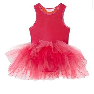 Sleeveless Red Tulle Kids Dress